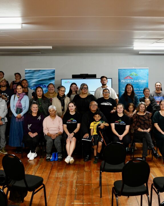 Crowd of Whānau at Waihī Marae for the Tohu Taiao Journal launch
