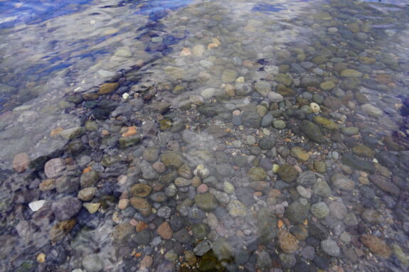 Lake bed rocks